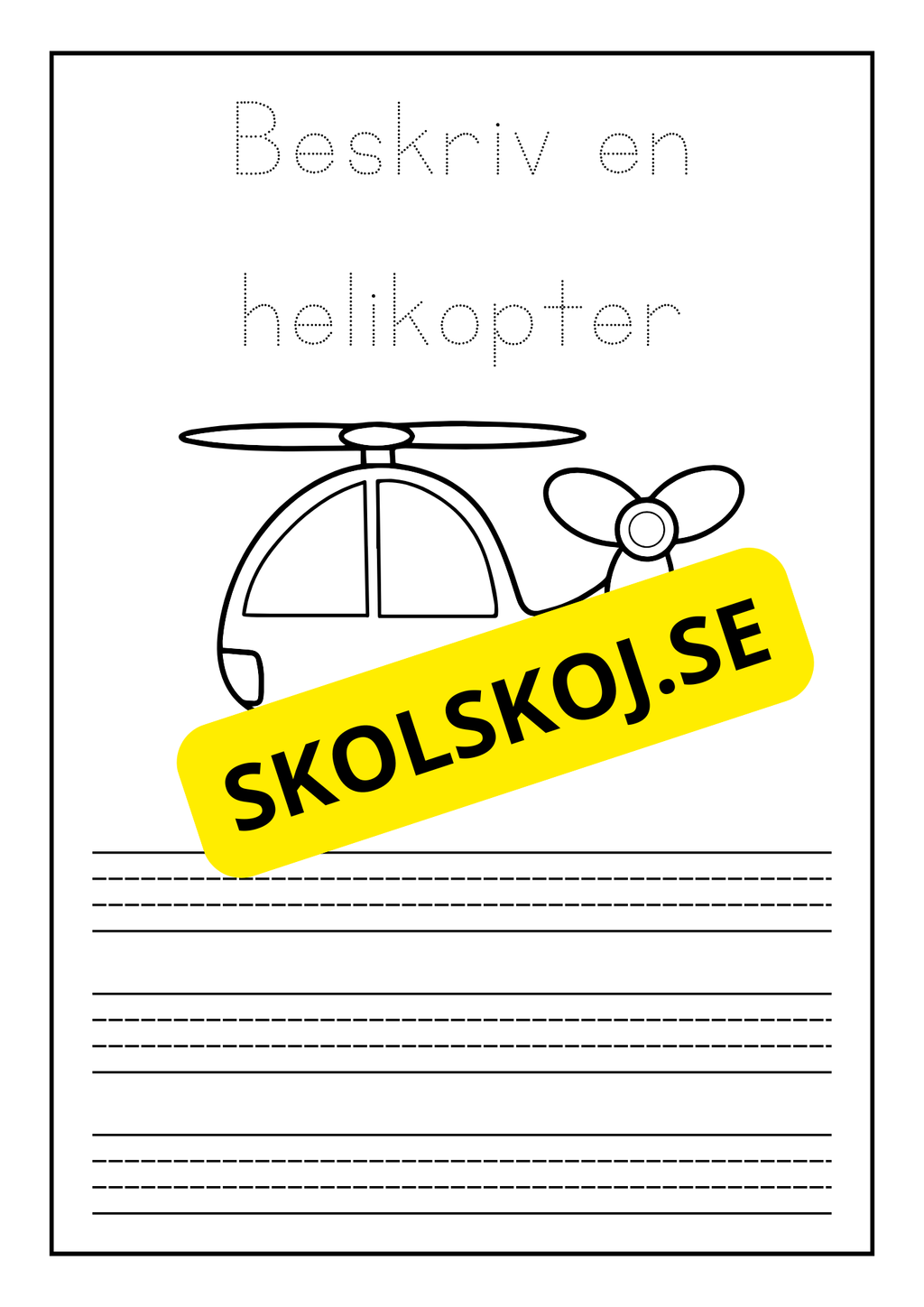 Beskriv och färglägg ett fordon