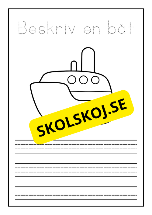 Beskriv och färglägg ett fordon