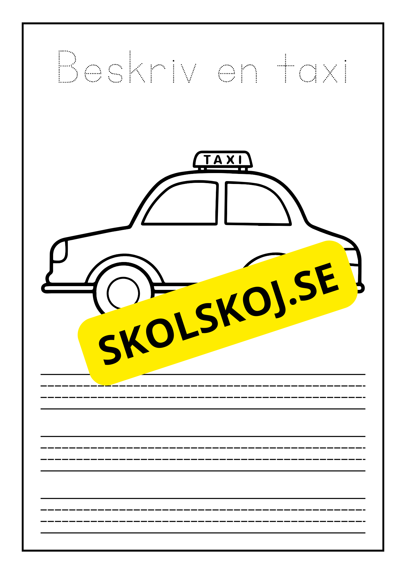 Beskriv och färglägg ett fordon