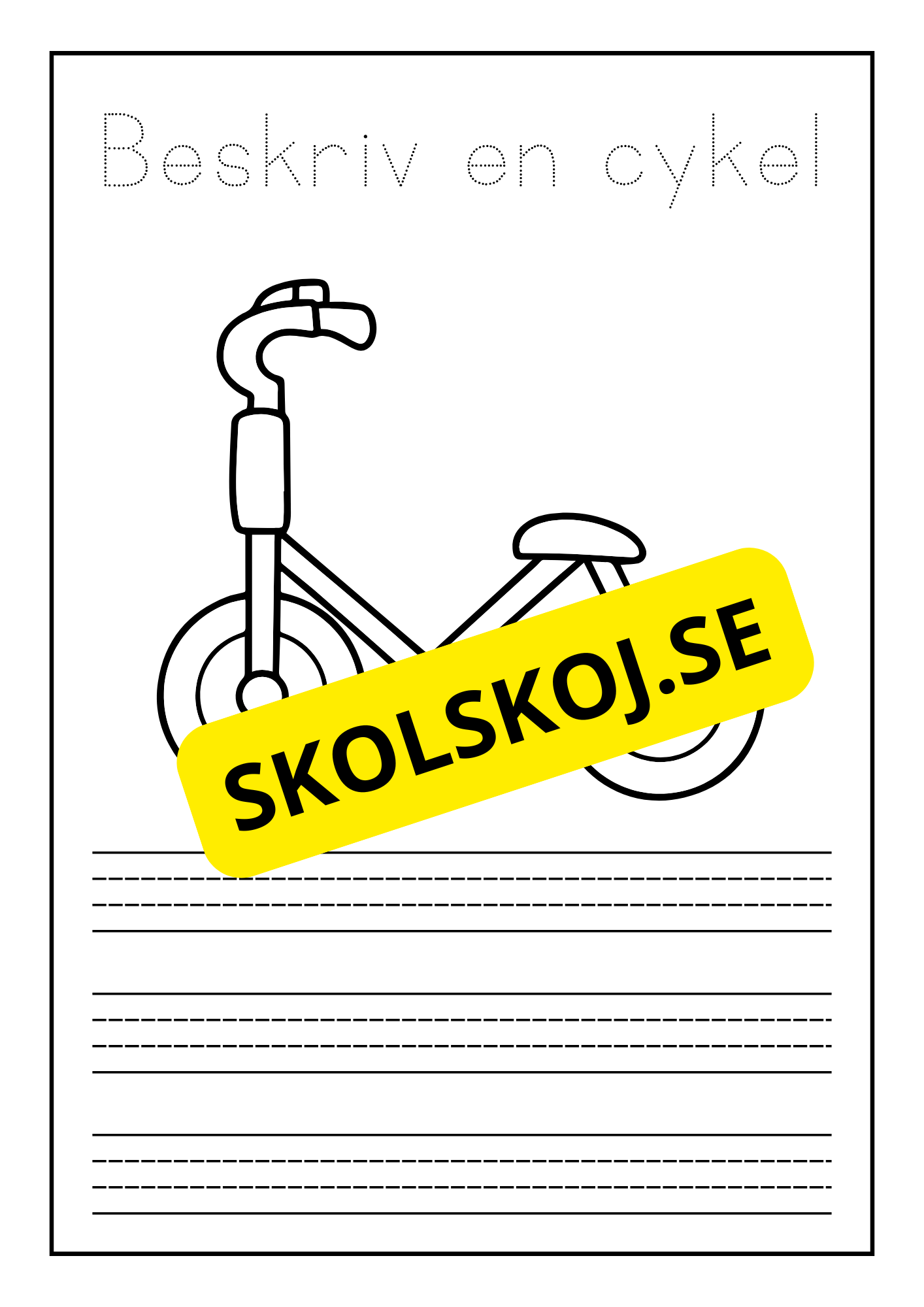 Beskriv och färglägg ett fordon