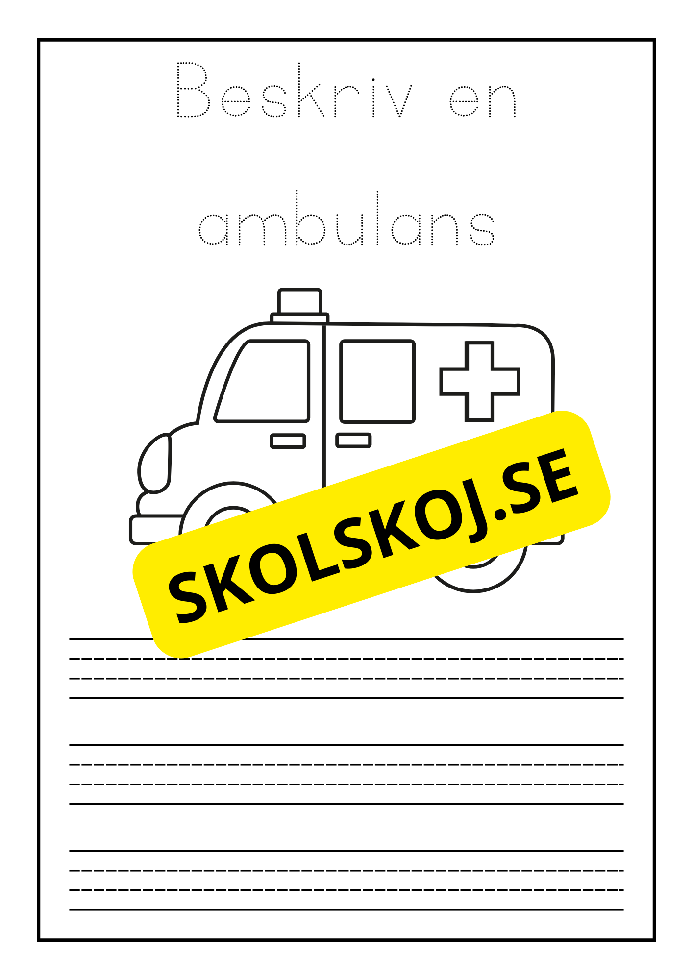 Beskriv och färglägg ett fordon