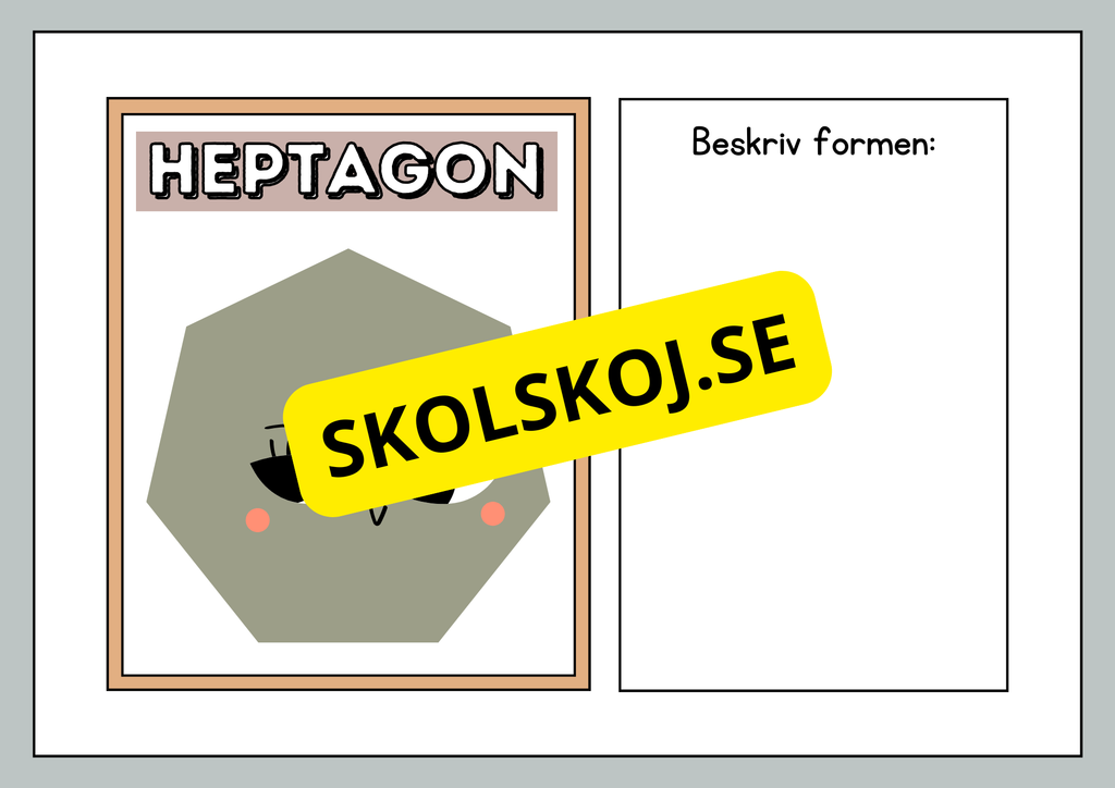 Beskriv formerna - Häfte