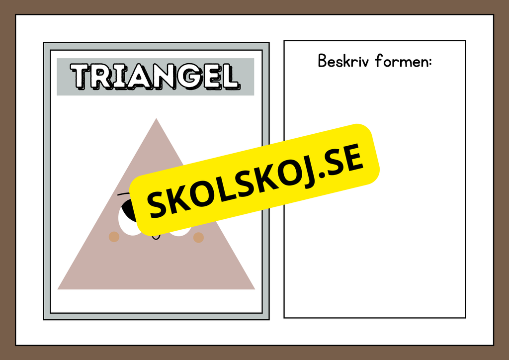 Beskriv formerna - Häfte