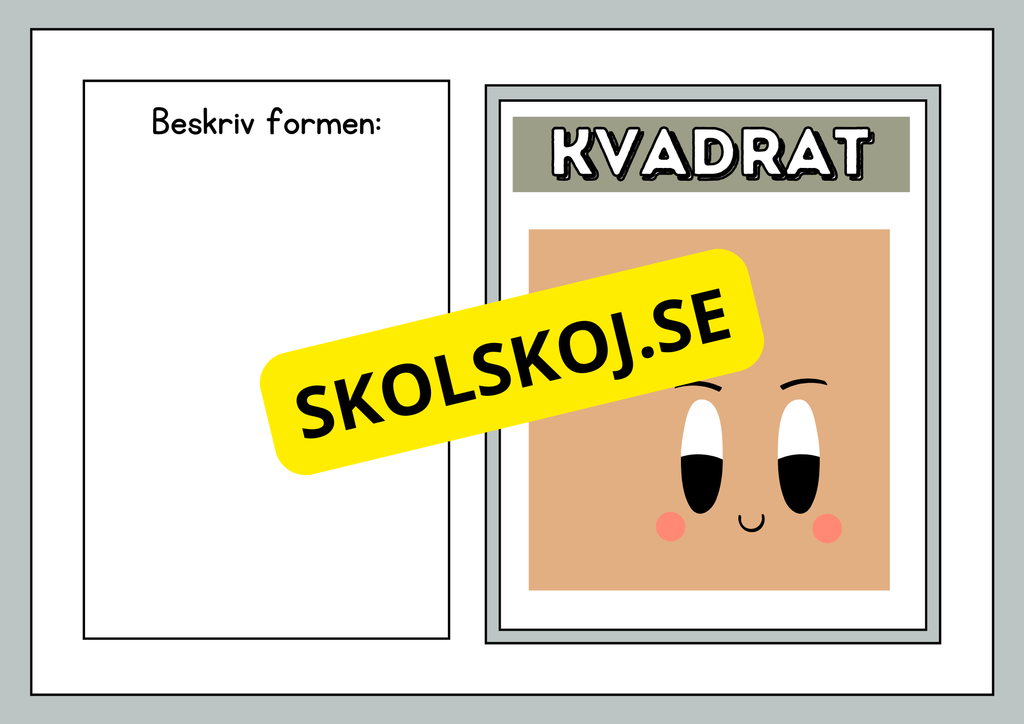 Beskriv formerna - Häfte