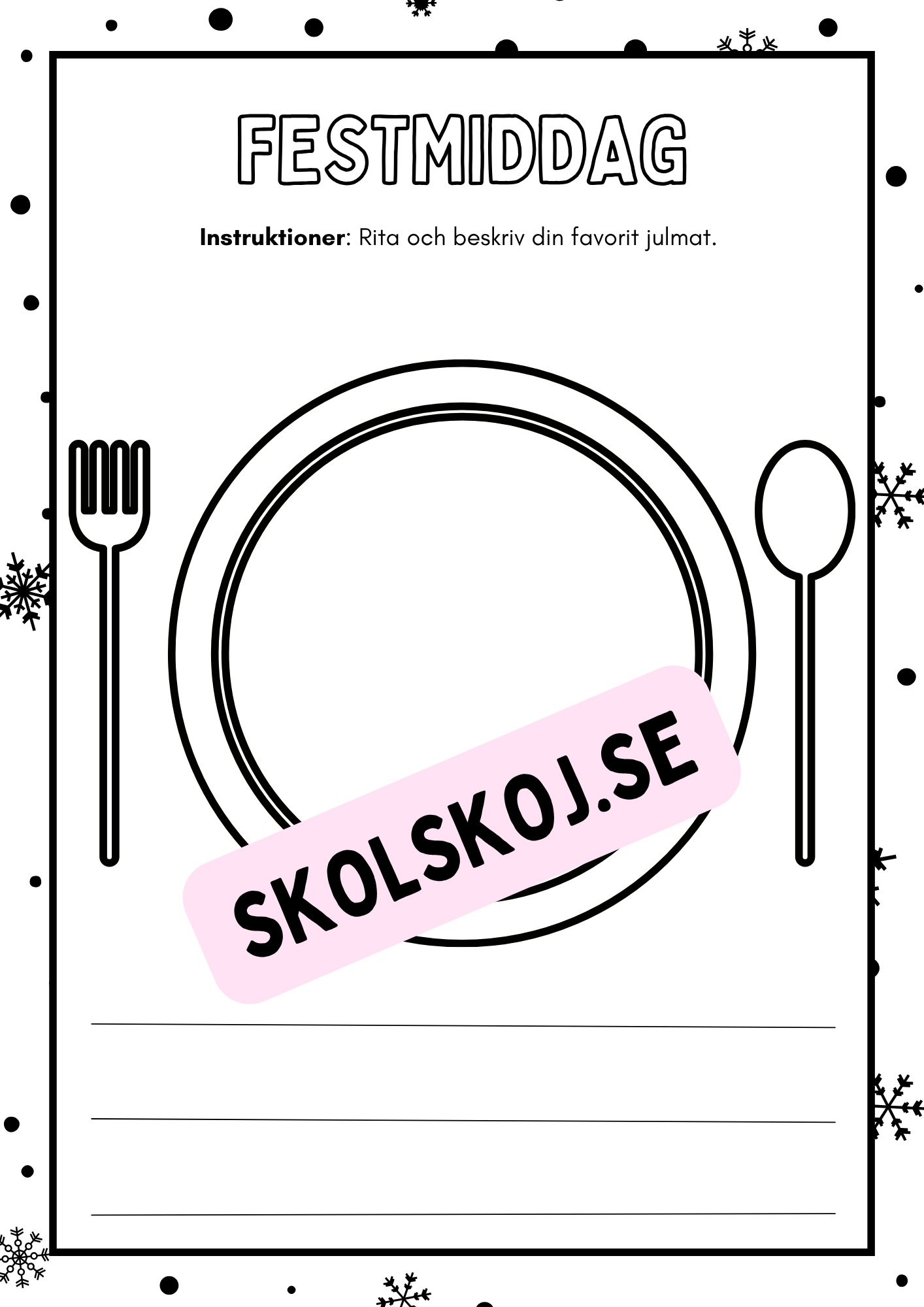 Blandade juluppgifter