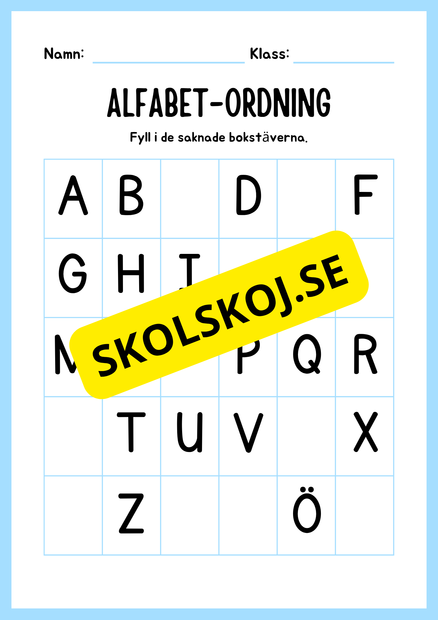 Blandade uppgifter - Förskoleklass- Årskurs 1