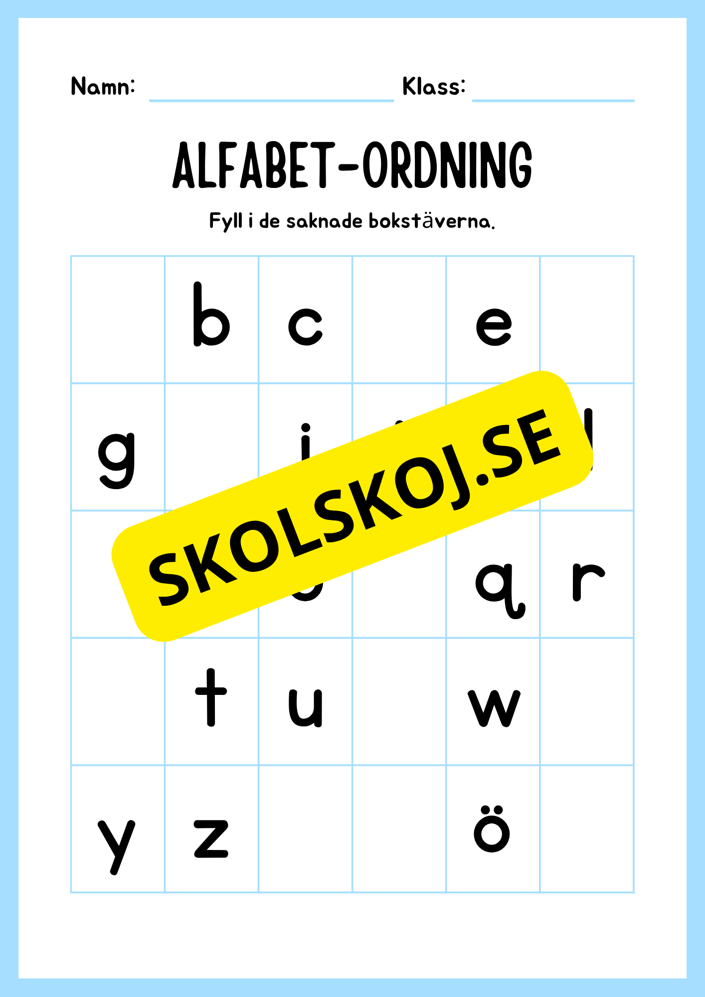 Blandade uppgifter - Förskoleklass- Årskurs 1