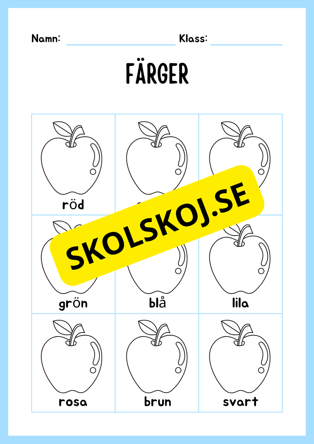 Blandade uppgifter - Förskoleklass- Årskurs 1