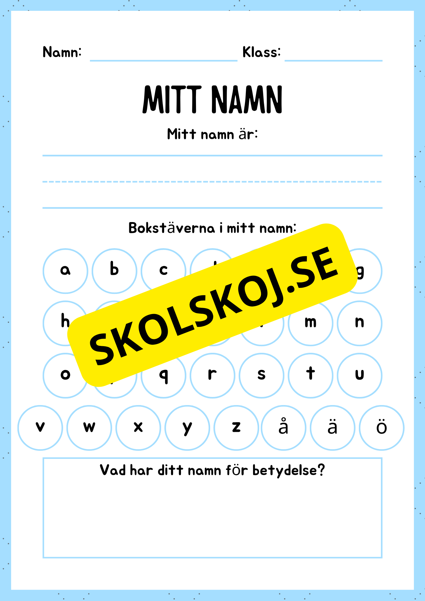Blandade uppgifter - Förskoleklass- Årskurs 1