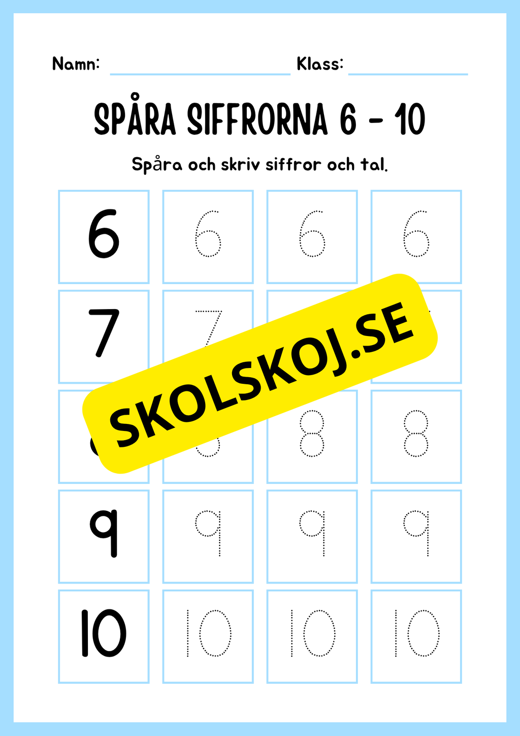 Blandade uppgifter - Förskoleklass- Årskurs 1