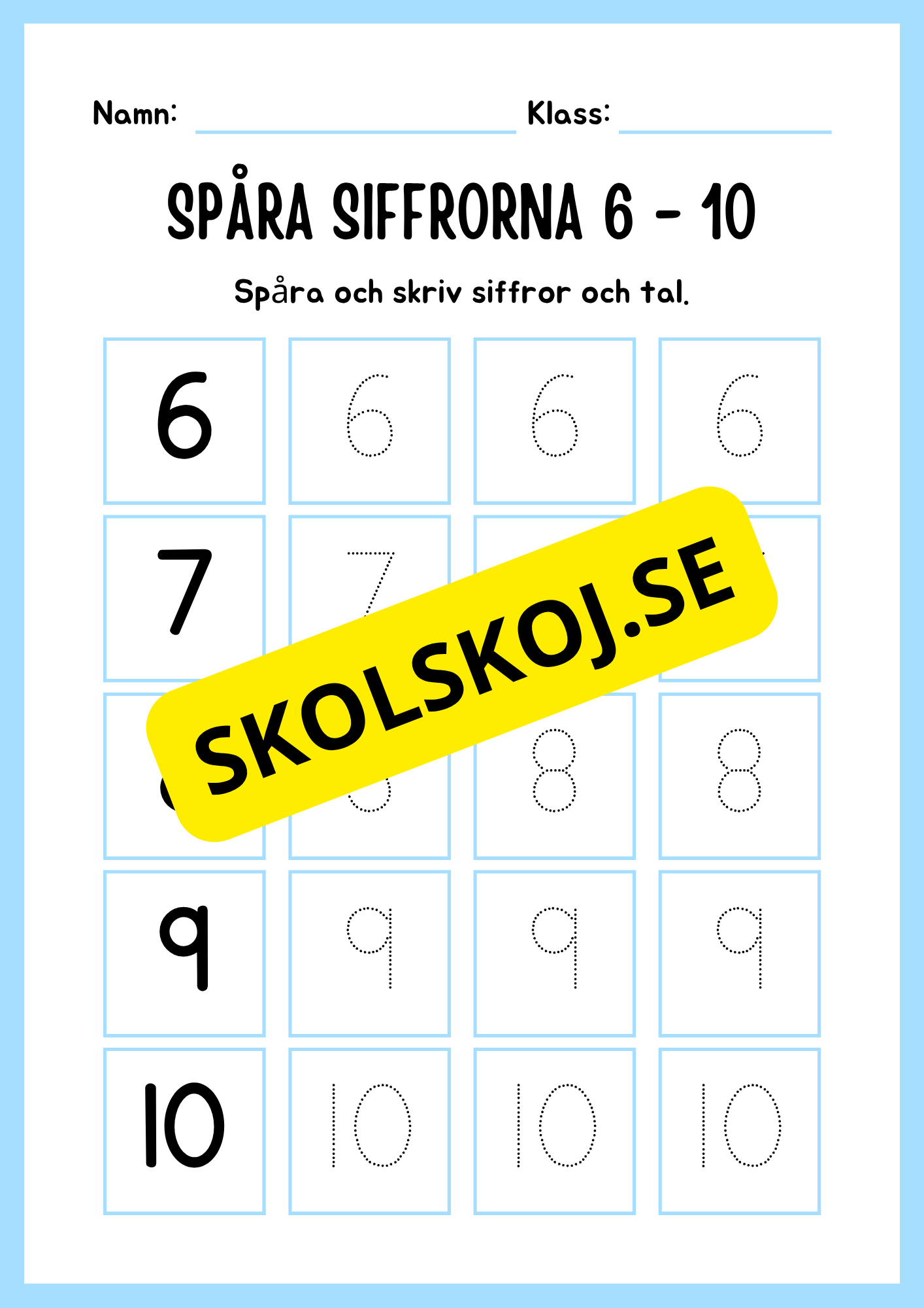 Blandade uppgifter - Förskoleklass- Årskurs 1