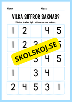 Blandade uppgifter - Förskoleklass- Årskurs 1