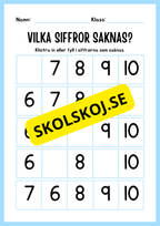 Blandade uppgifter - Förskoleklass- Årskurs 1