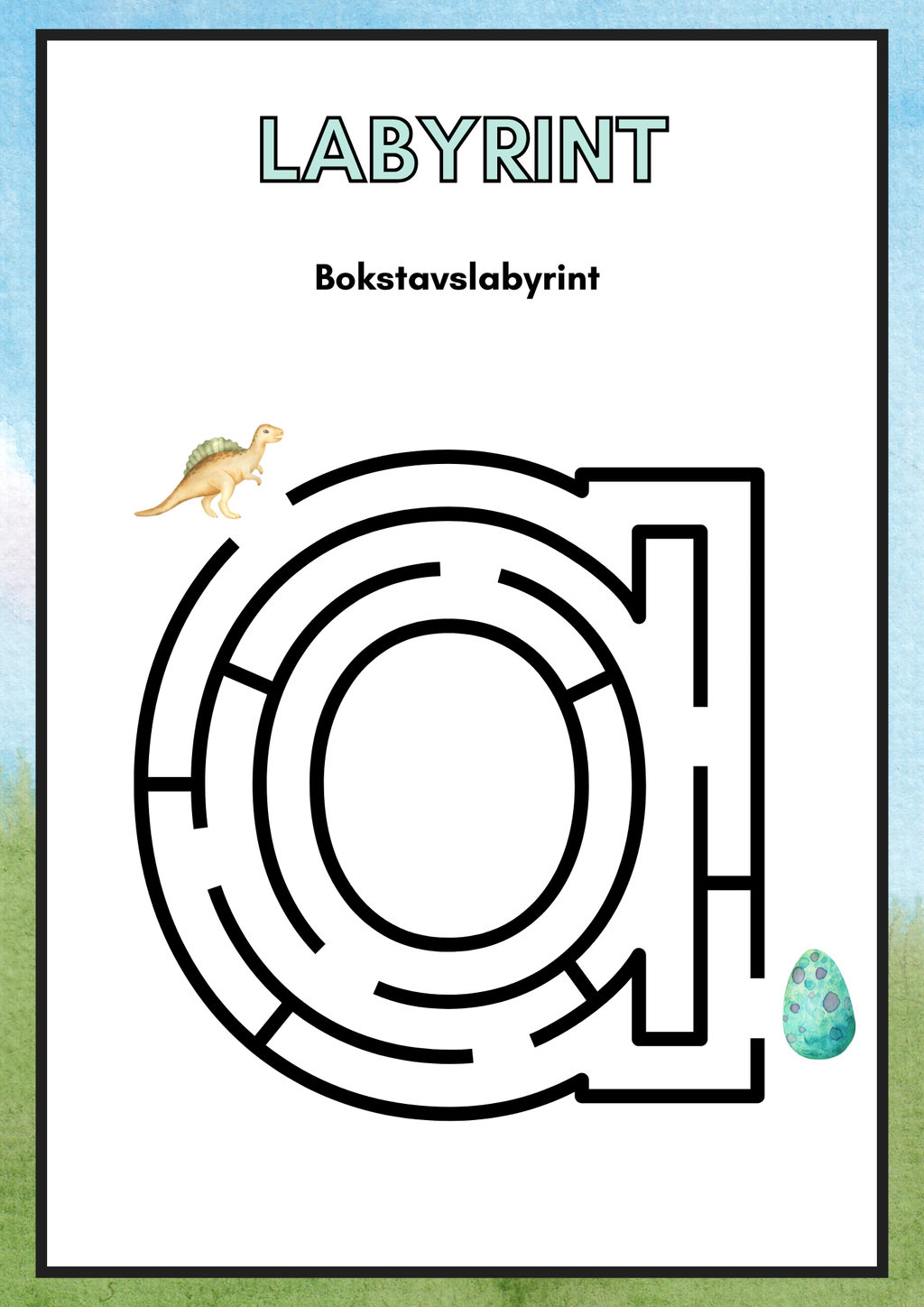 Bokstavslabyrint (hela alfabetet) - Gemener