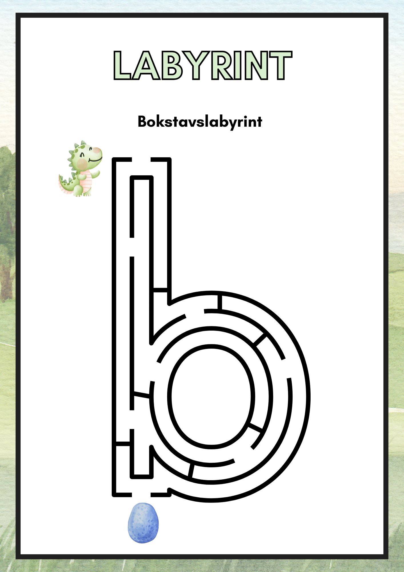 Bokstavslabyrint (hela alfabetet) - Gemener