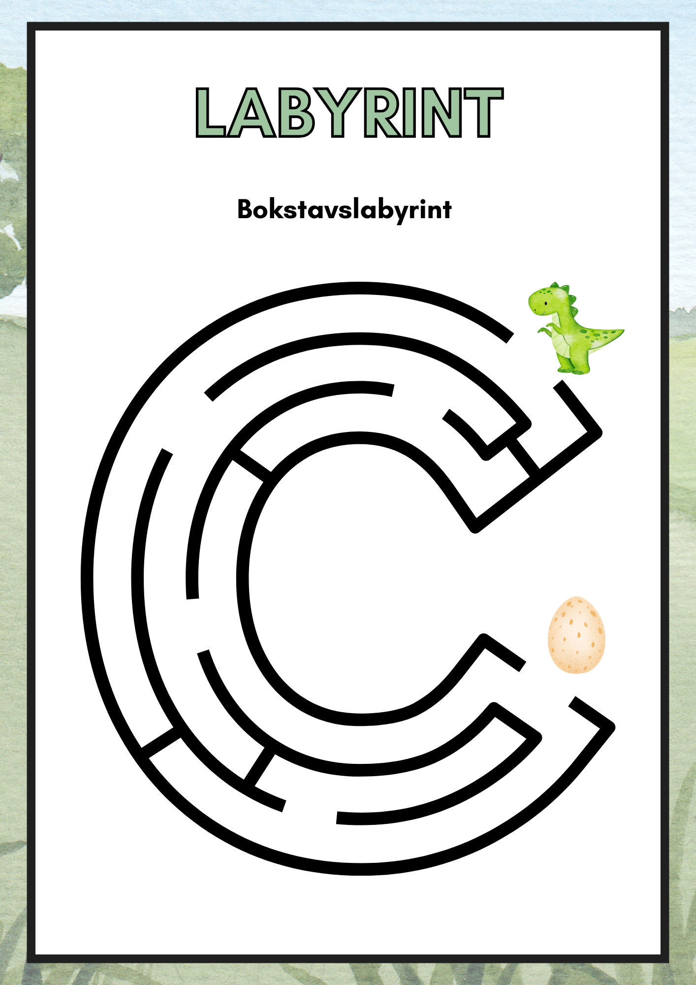 Bokstavslabyrint (hela alfabetet) - Gemener