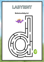 Bokstavslabyrint (hela alfabetet) - Gemener