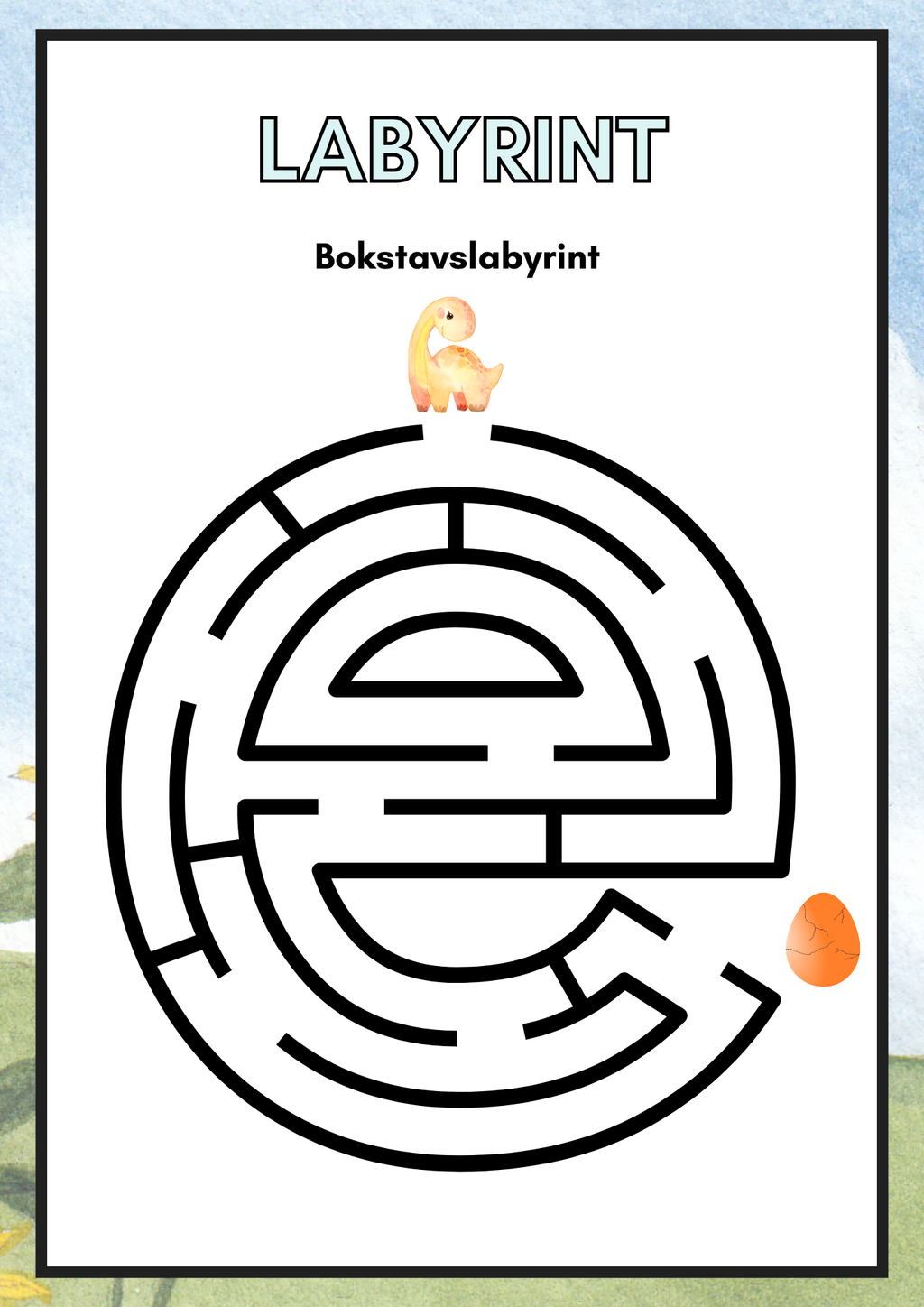 Bokstavslabyrint (hela alfabetet) - Gemener