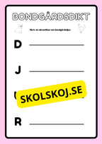 Bondgårdsdjur - Aktivitetsbok