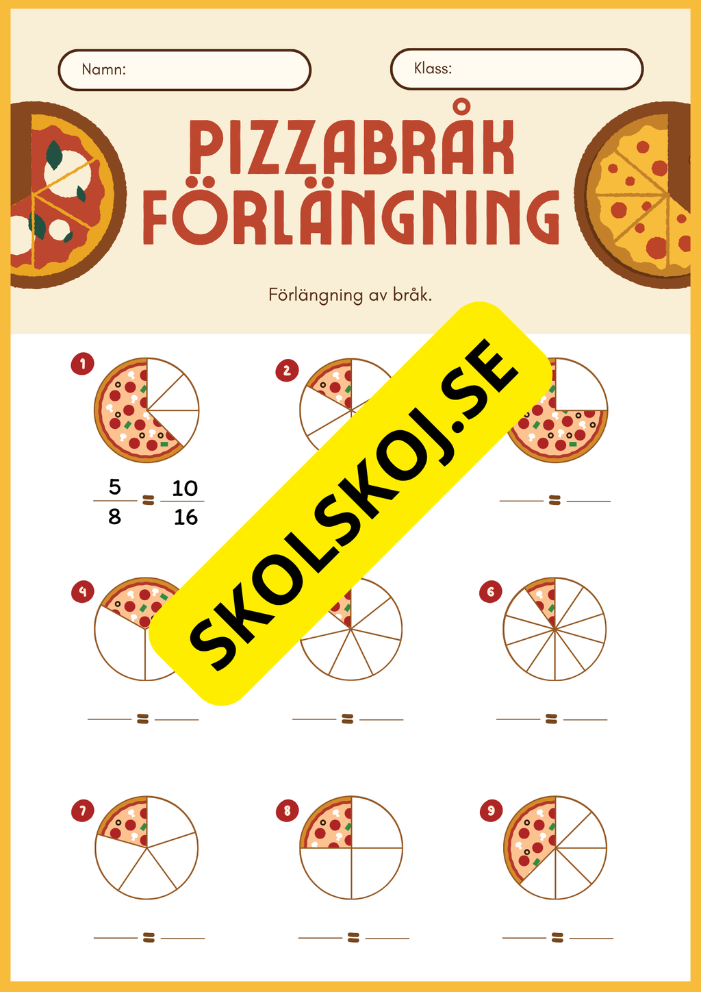 Bråk Addition och subtraktion