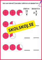 Bråkform och blandad form - Årskurs 4 - 6