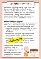 Buddhism - Läsförståelse och frågor - Åk 4 - 6