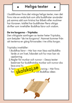 Buddhism - Läsförståelse och frågor - Åk 4 - 6
