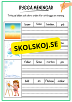 Bygga meningar med hjälp av bilder