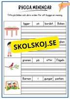 Bygga meningar med hjälp av bilder