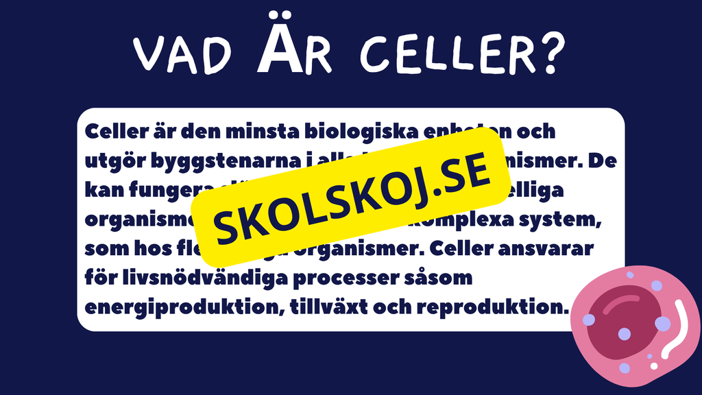 Celler, vävnader och organ