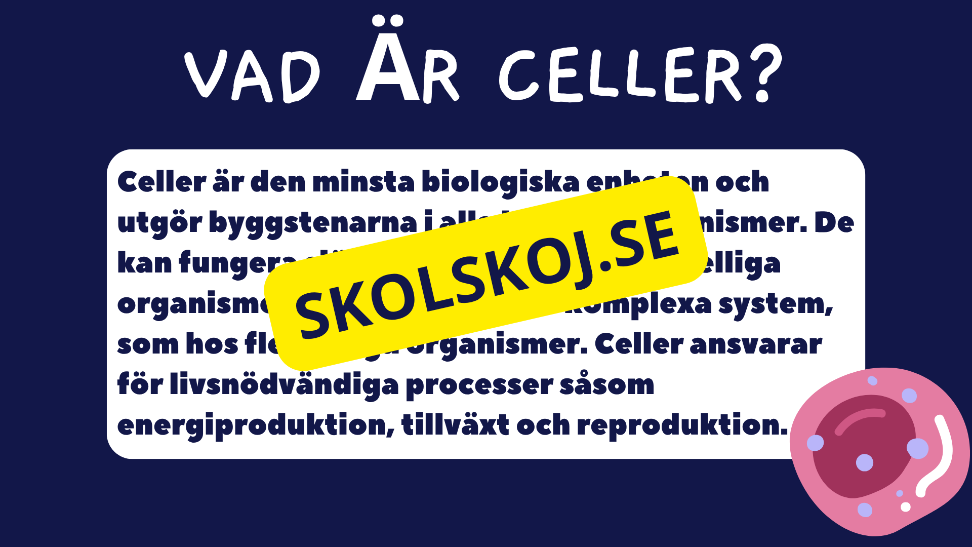 Celler, vävnader och organ