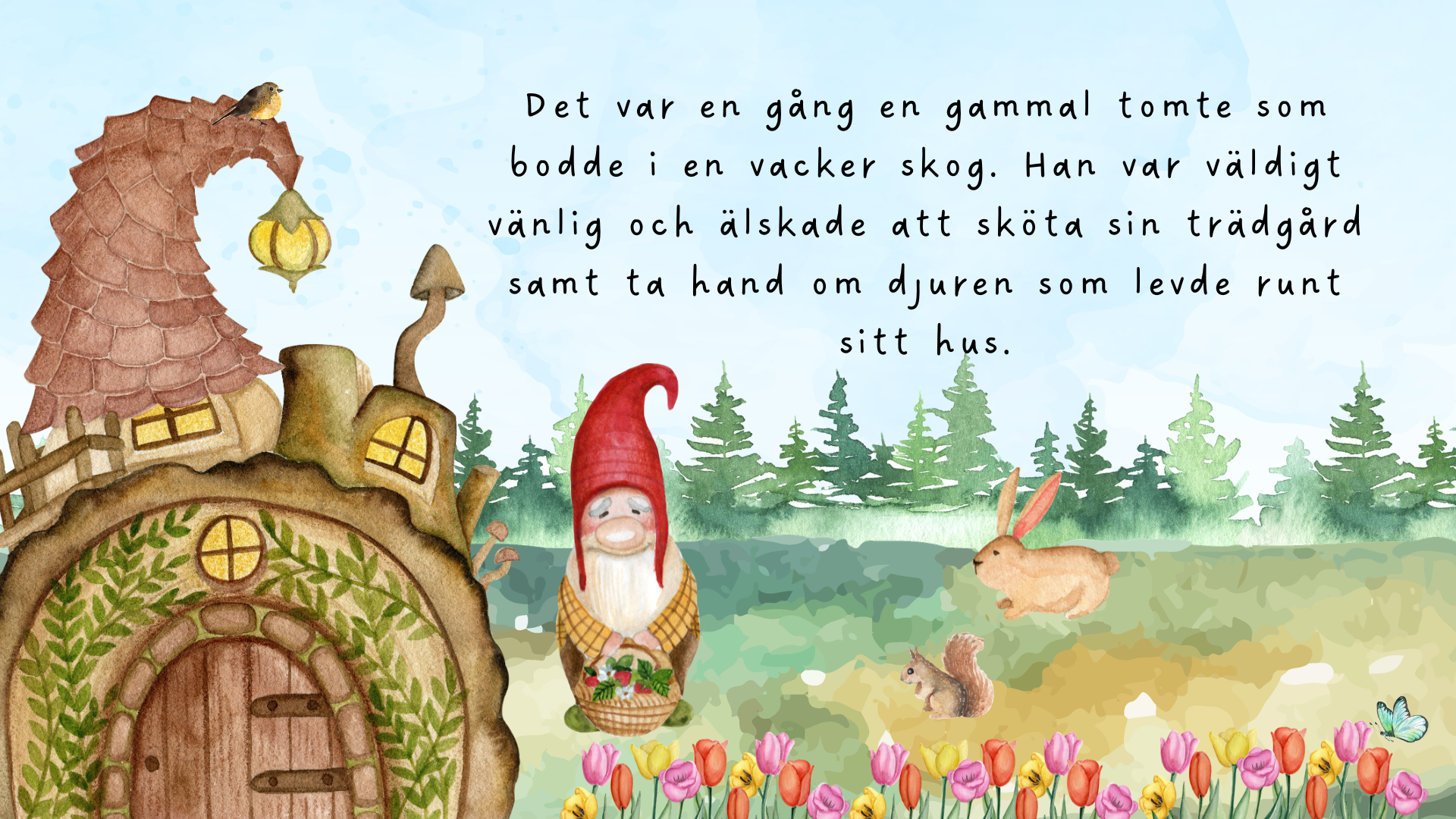 Den gamle tomtens vänskapsgåva - Läsförståelse + frågor