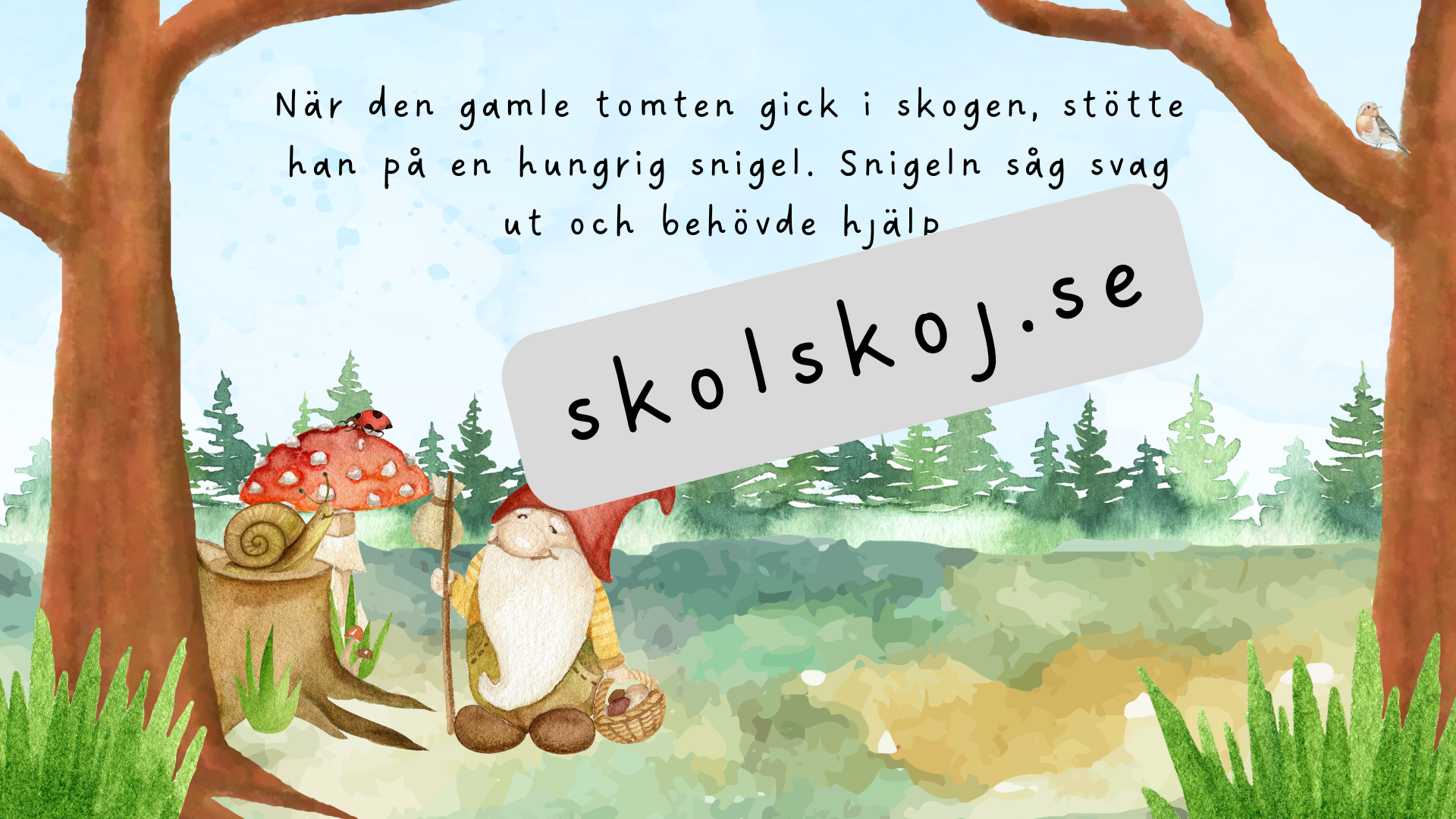 Den gamle tomtens vänskapsgåva - Läsförståelse + frågor