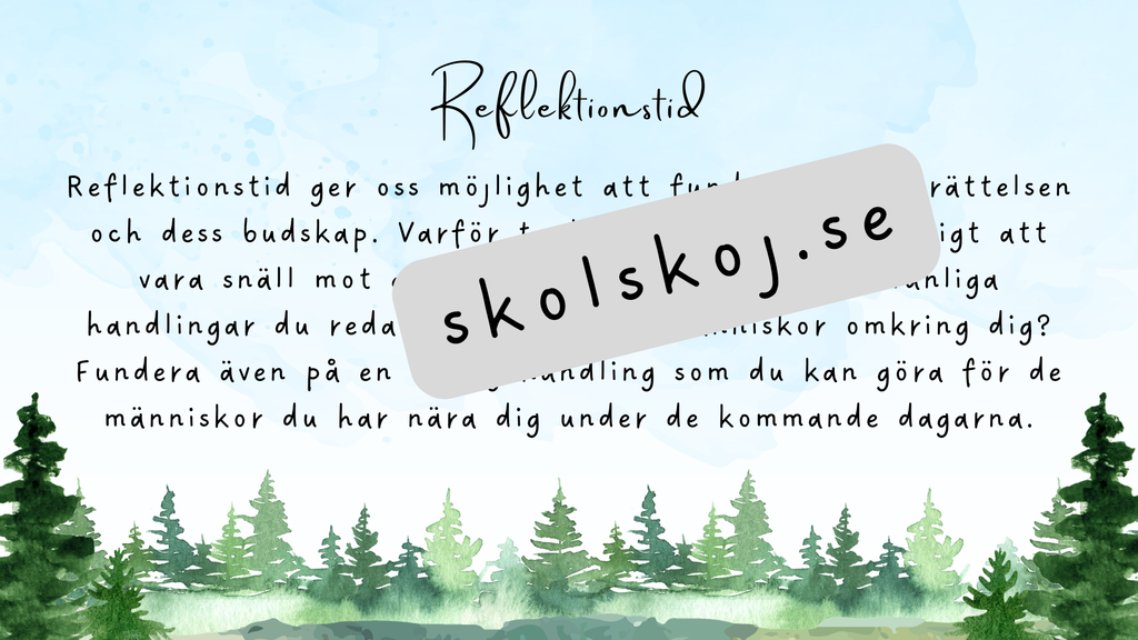 Den gamle tomtens vänskapsgåva - Läsförståelse + frågor