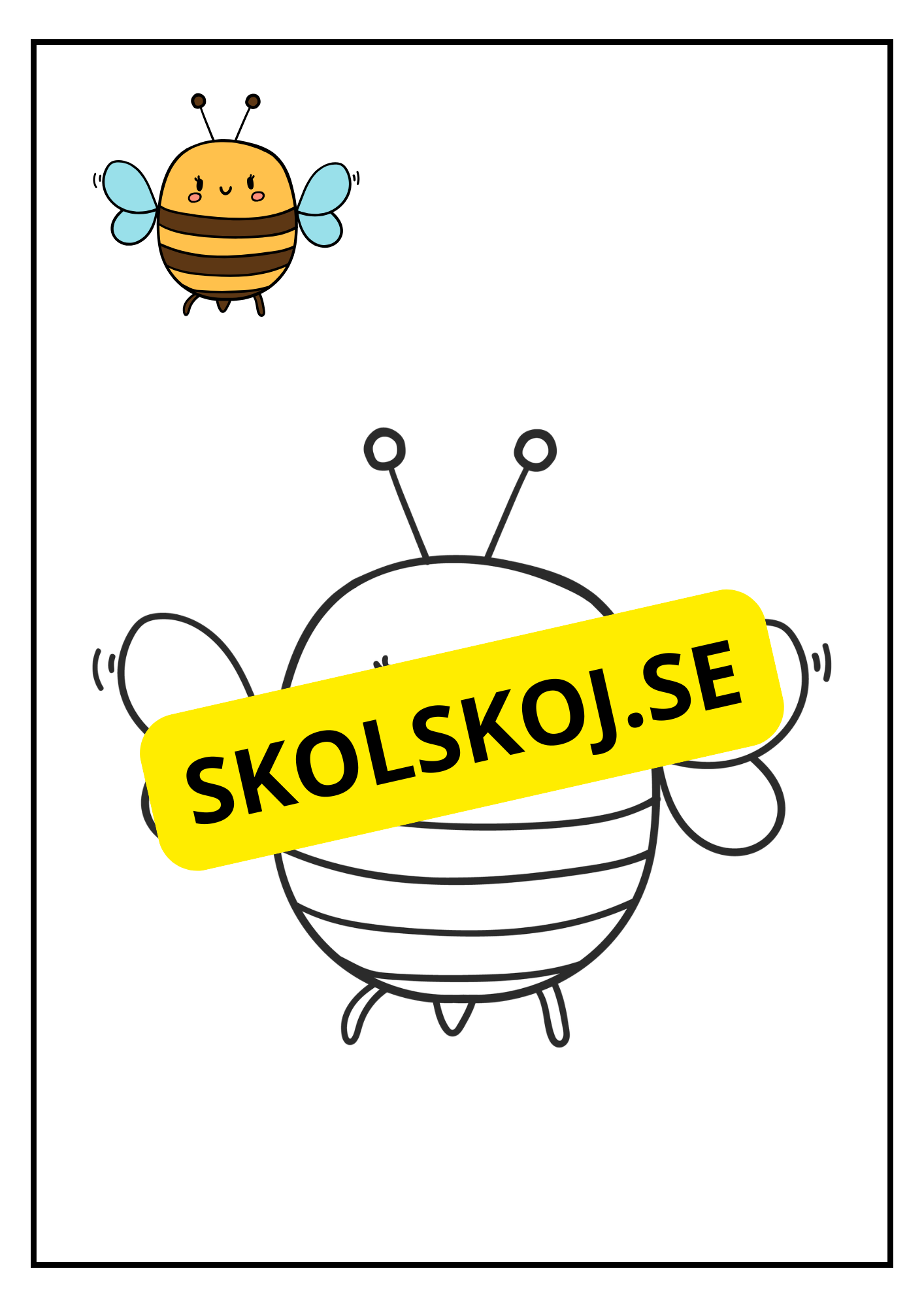 Det busiga biet - Målarbok