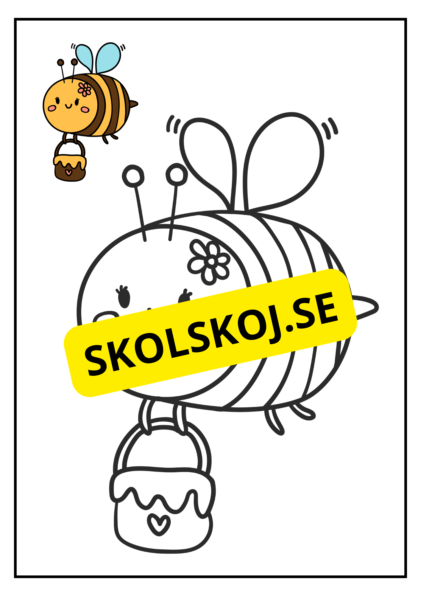 Det busiga biet - Målarbok