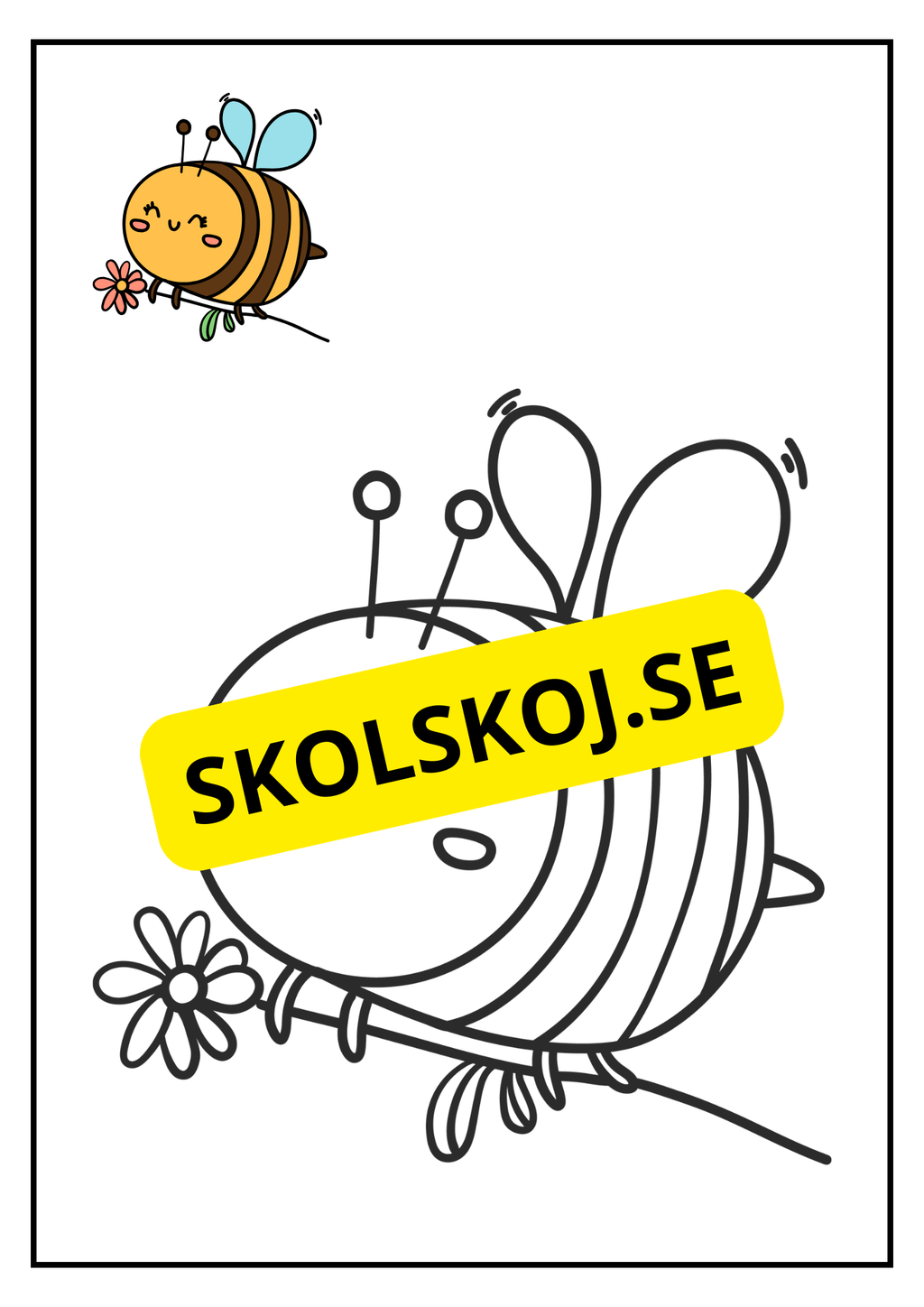 Det busiga biet - Målarbok