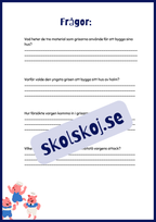 De tre små grisarna - Läsförståelse + frågor
