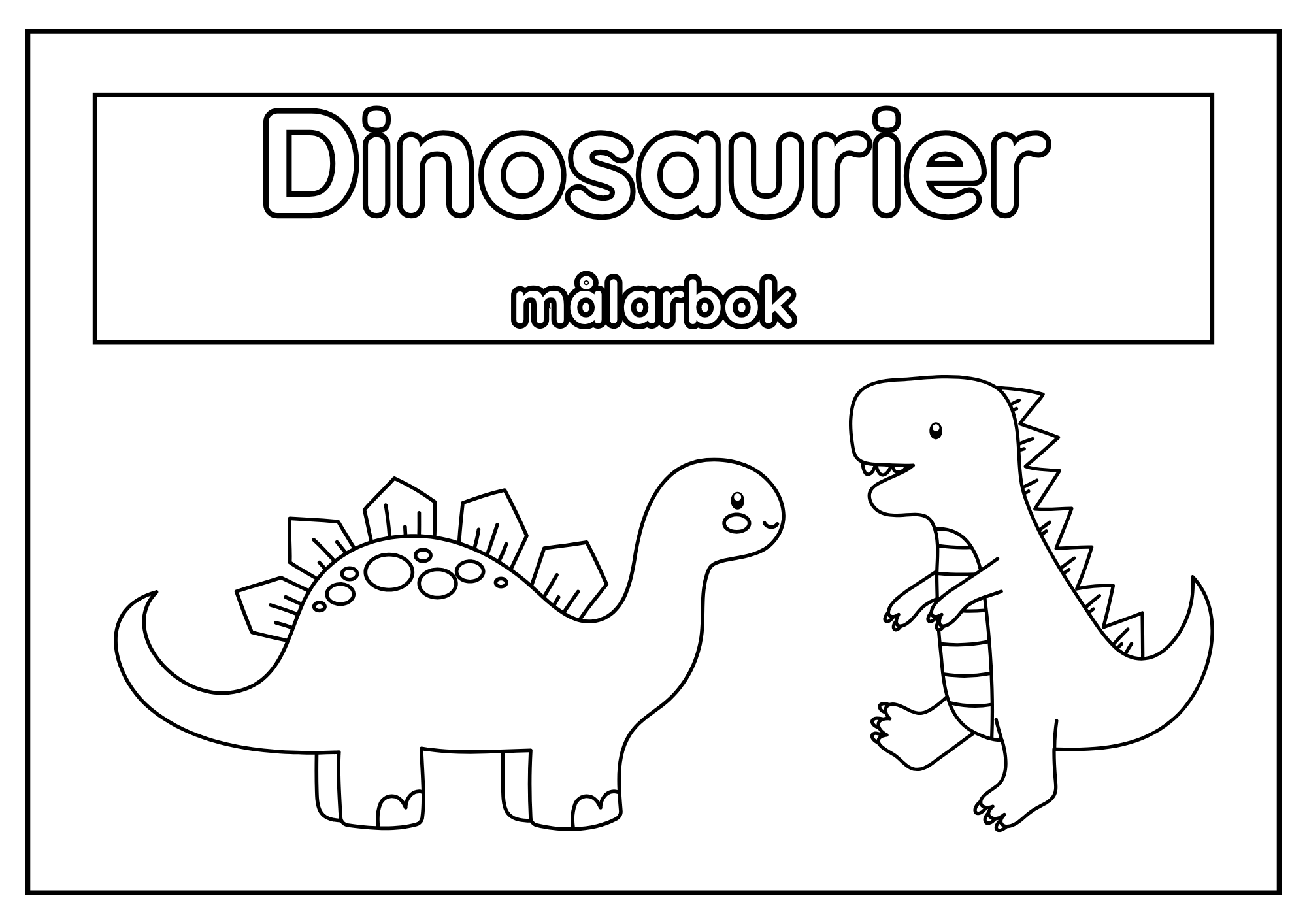 Dinosaurier - Målarbok