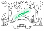 Dinosaurier - Målarbok