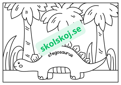 Dinosaurier - Målarbok