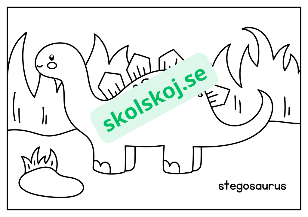 Dinosaurier - Målarbok