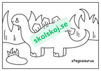 Dinosaurier - Målarbok