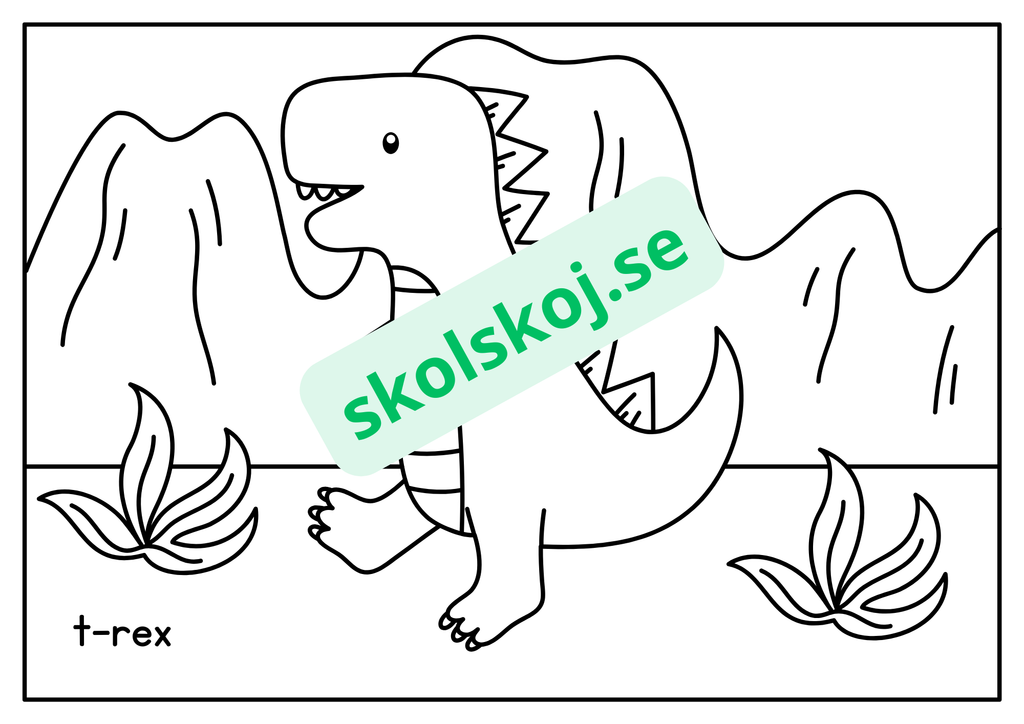 Dinosaurier - Målarbok