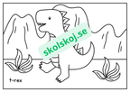 Dinosaurier - Målarbok