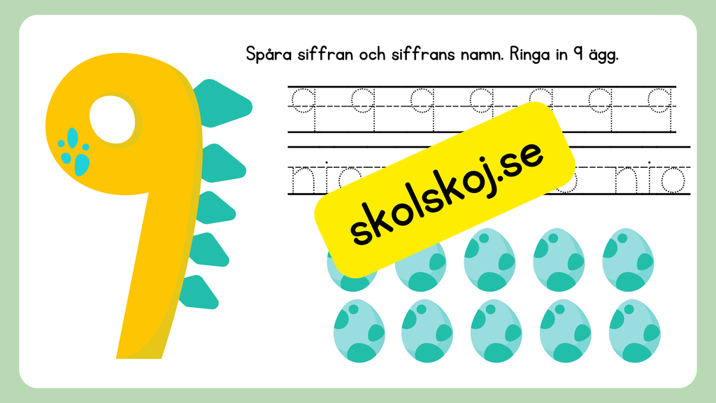 Dino siffror 0 - 10