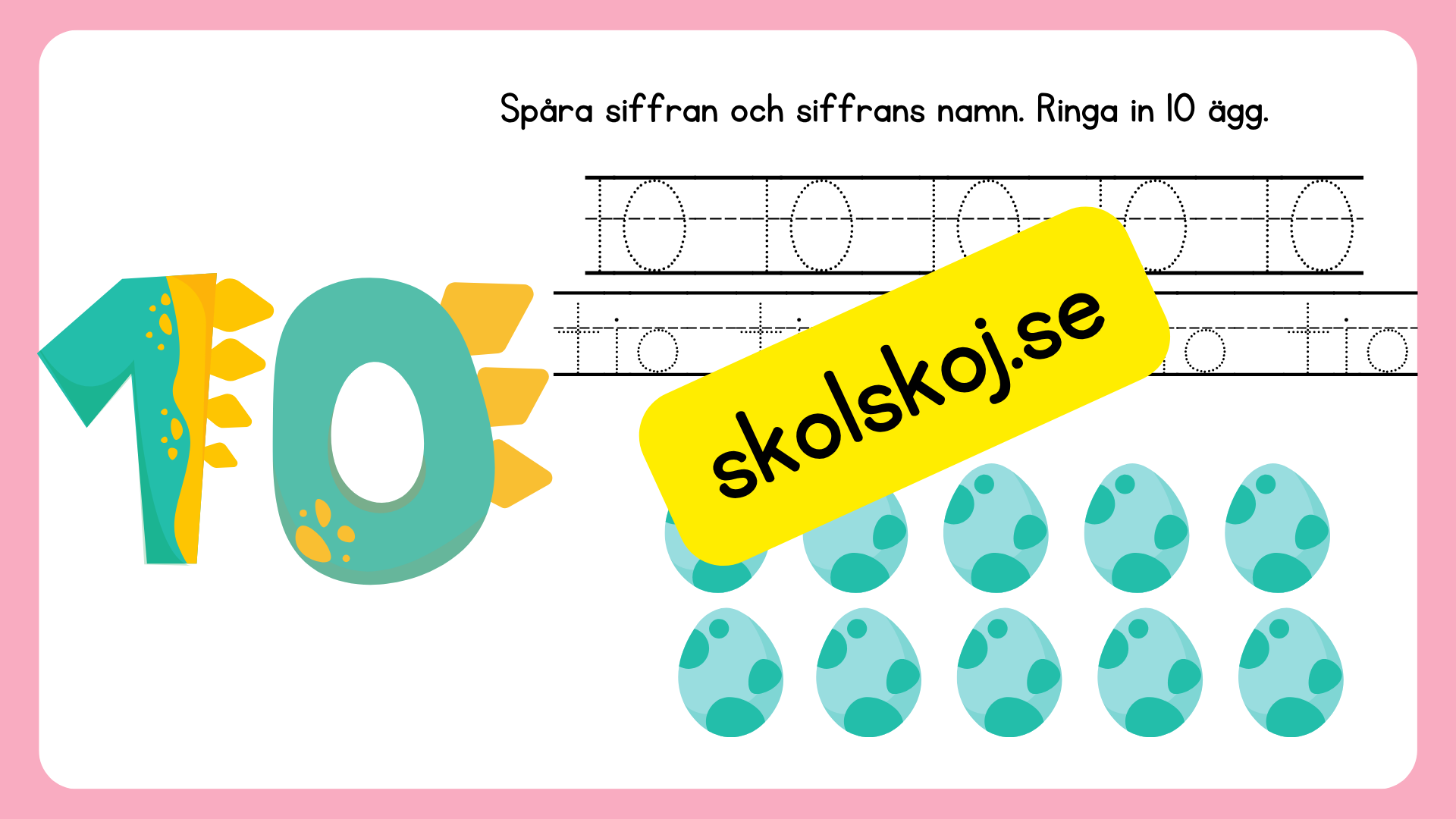 Dino siffror 0 - 10
