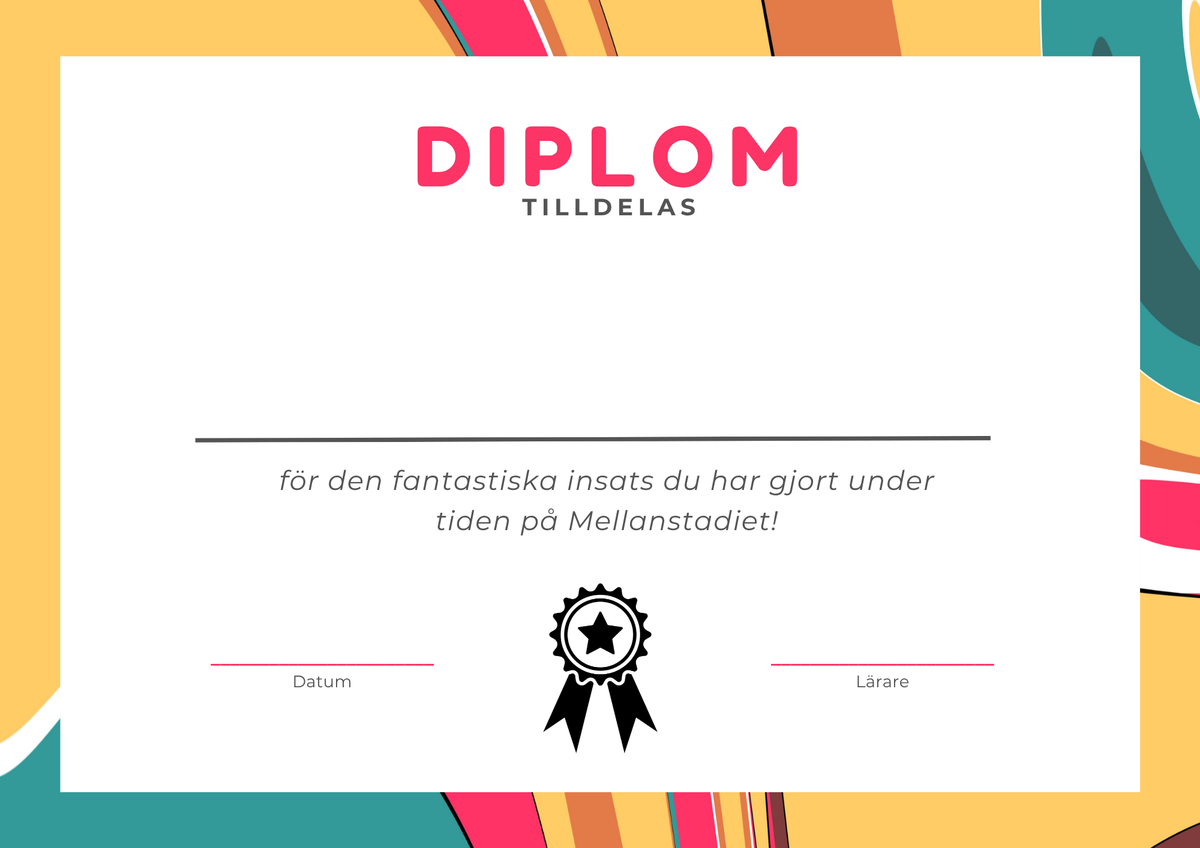 Diplom - Låg- och mellanstadiet (8 st)