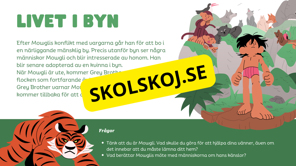 Djungelboken - Läsförståelse och frågor