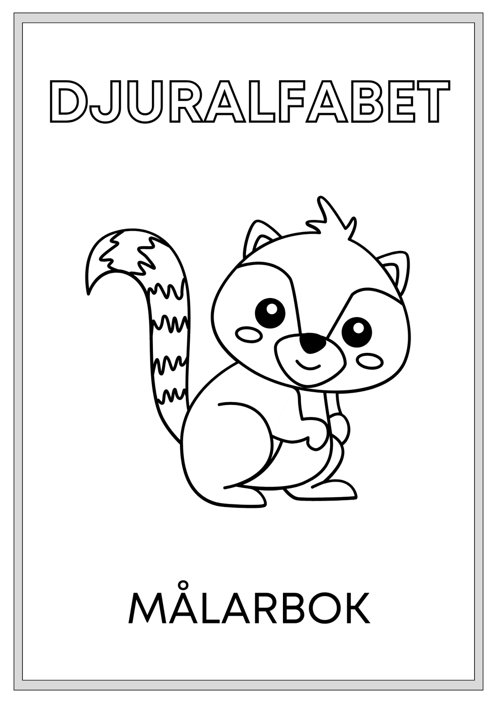 Djuralfabet - Målarbok